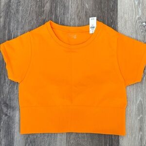 Bright Orange Crop Tee - NEW WITH TAGS